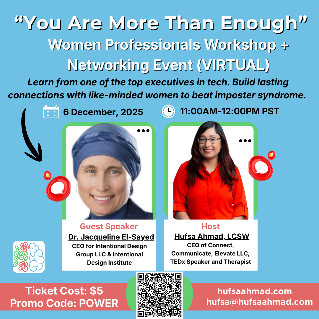 Women Professionals Workshop and Networking Event hosted by Hufsa Ahmad LCSW